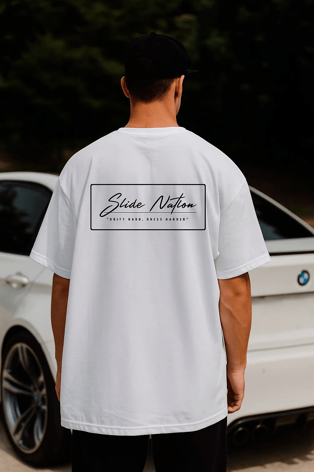 OG 1 WHITE - " DRIFT HARD, DRESS HARDER "
