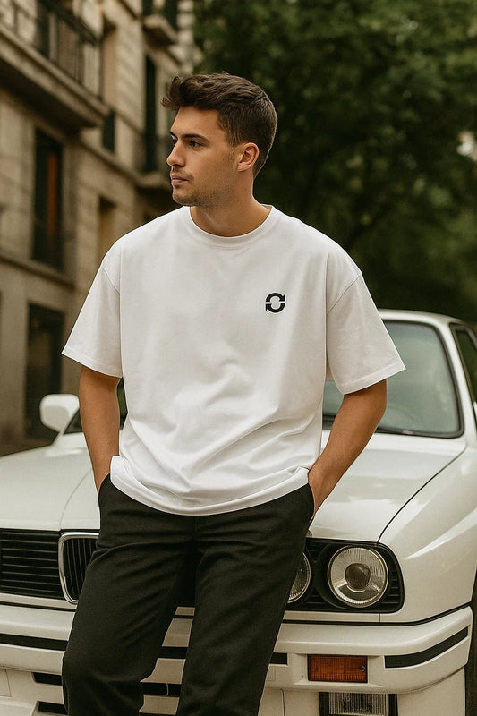 OG 1 WHITE - " DRIFT HARD, DRESS HARDER "